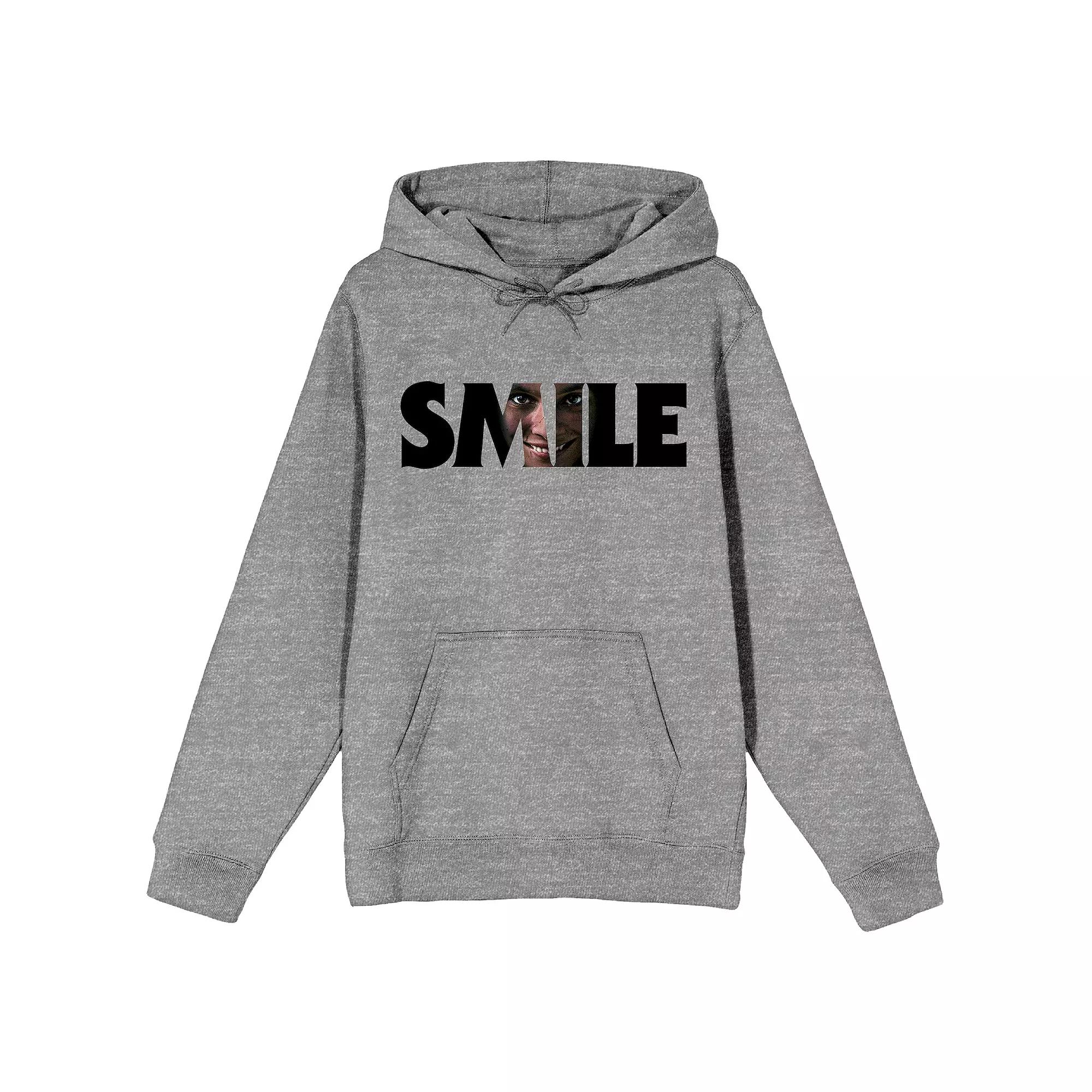 Men's Hidden Face Smile Graphic Drawstring Hoodie,  Product Image