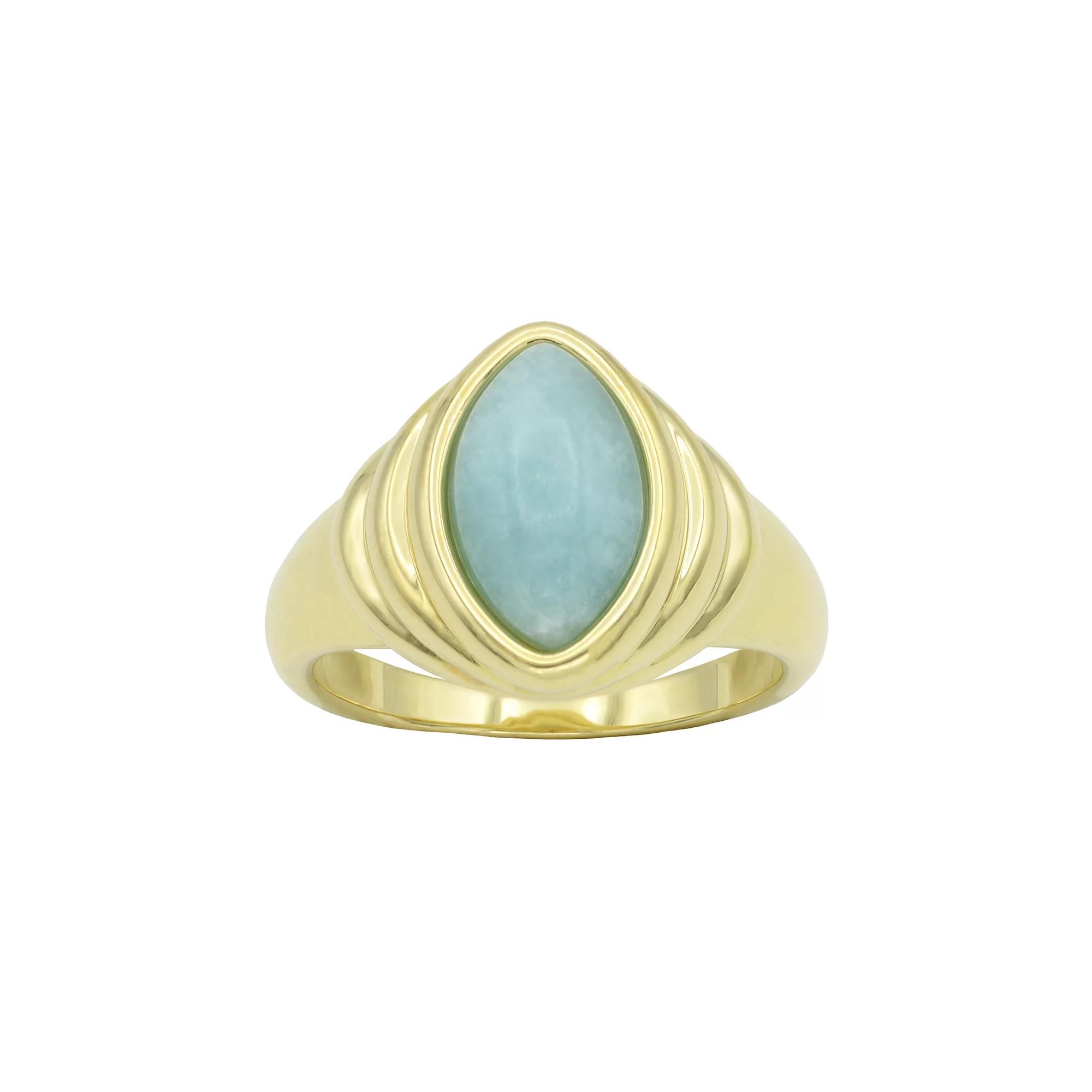 City Luxe Gold Tone Amazonite Marquise Ring, Women's, Size: 8 Product Image