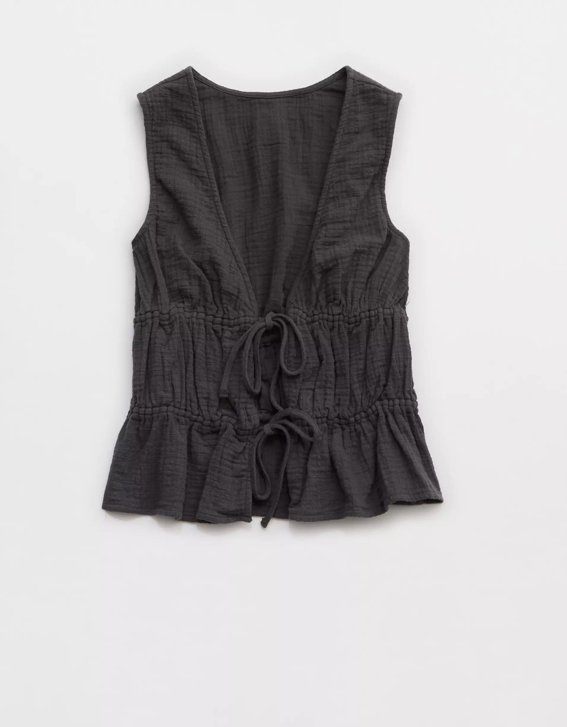 Aerie Tie Front Tank Top Product Image