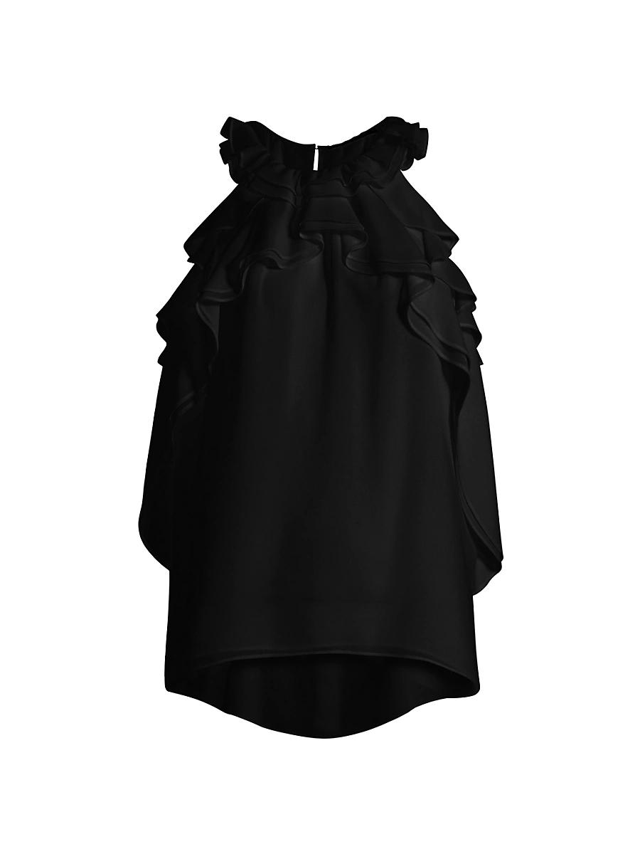Womens Bristol Ruffle Chiffon Sleeveless Blouse Product Image