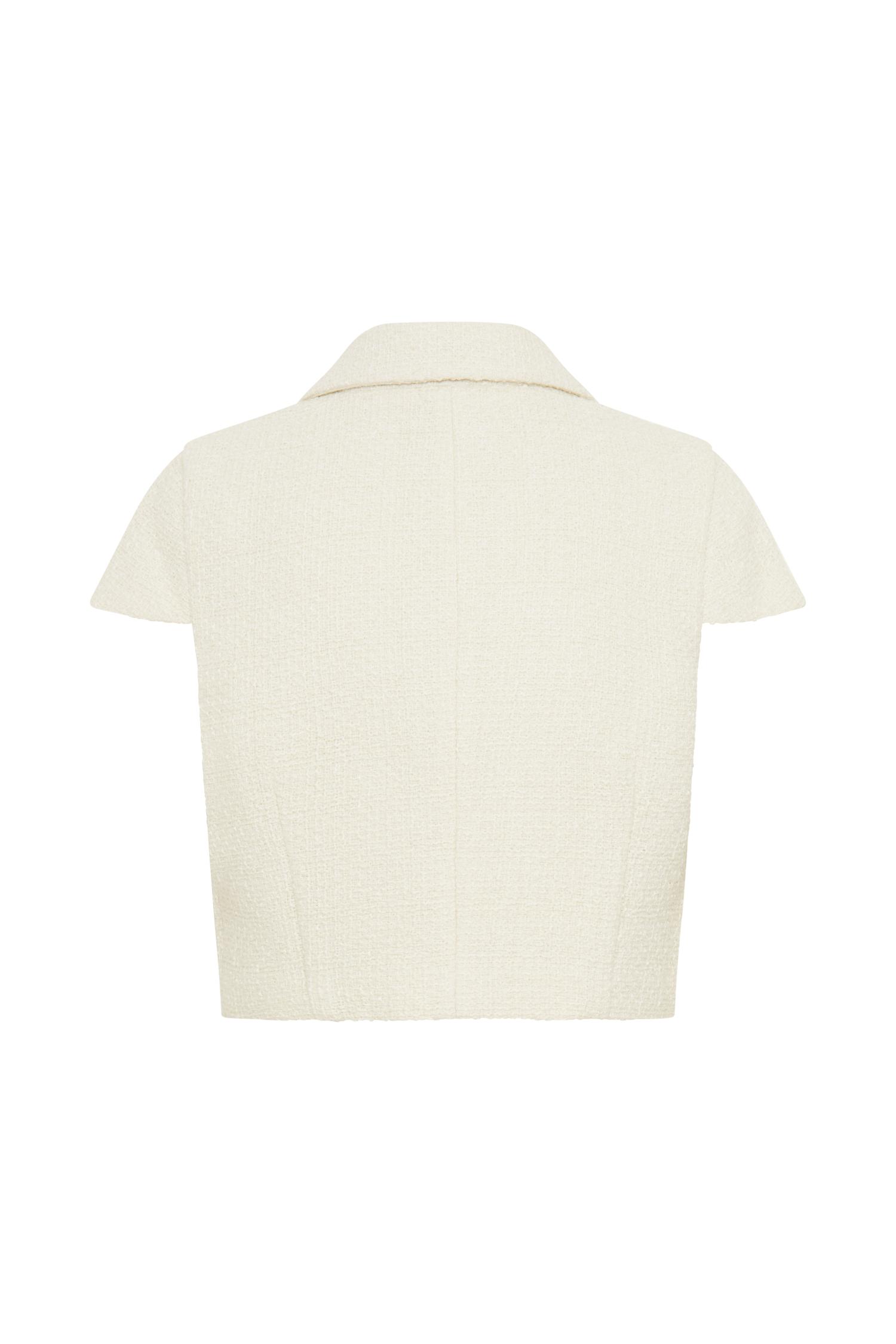 Parisa Boucle Button Up Top - Ivory Product Image