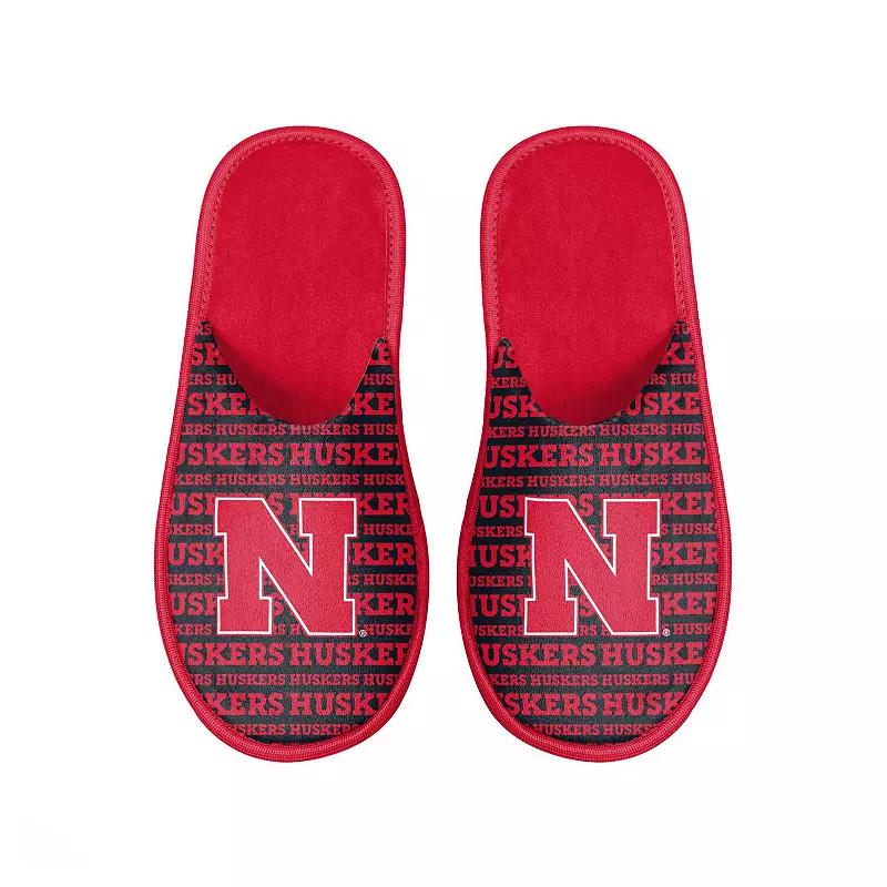 Mens FOCO Nebraska Huskers Scuff Logo Slide Slippers Product Image