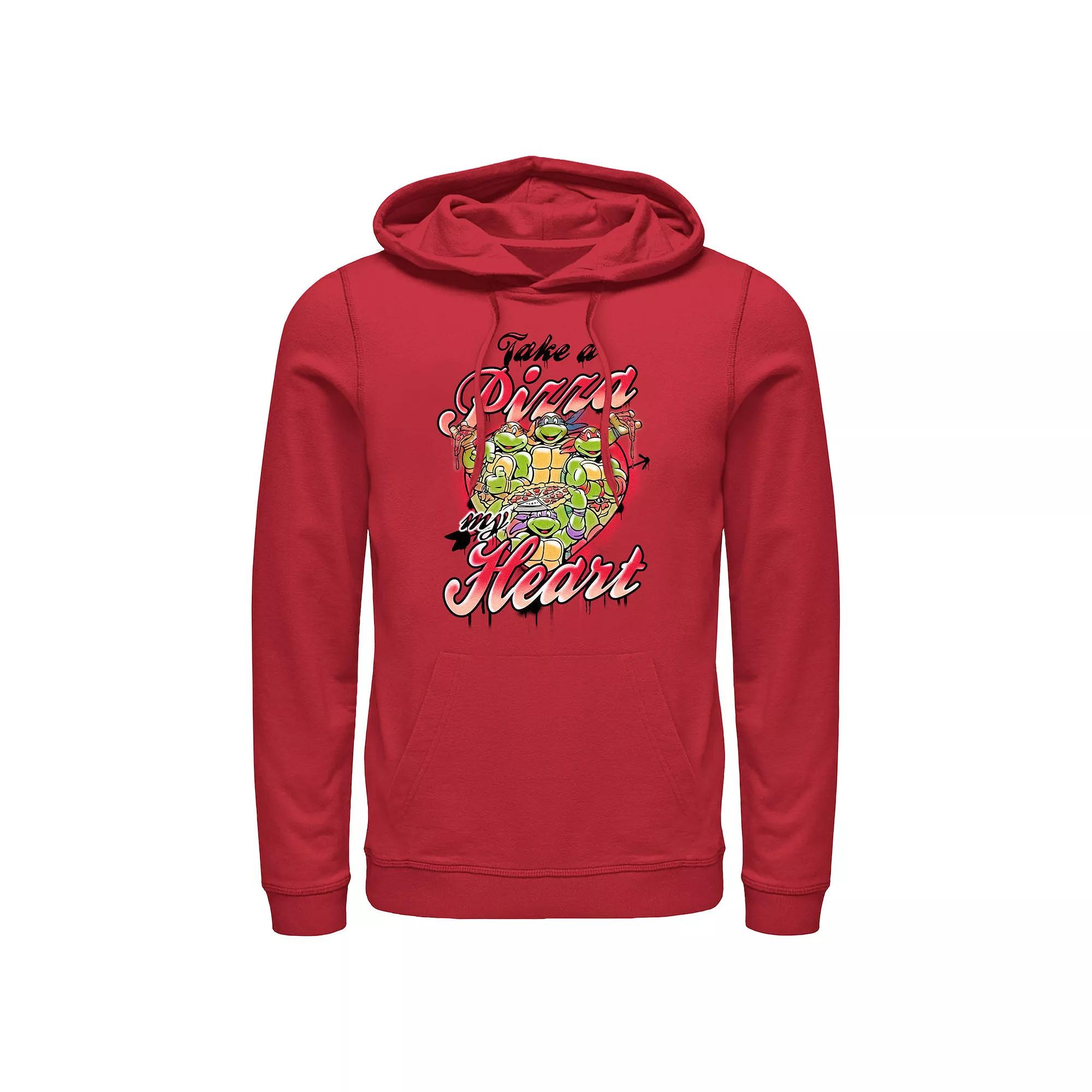 Mens Teenage Mutant Ninja Turtles Take A Pizza My Heart Graphic Hoodie Product Image