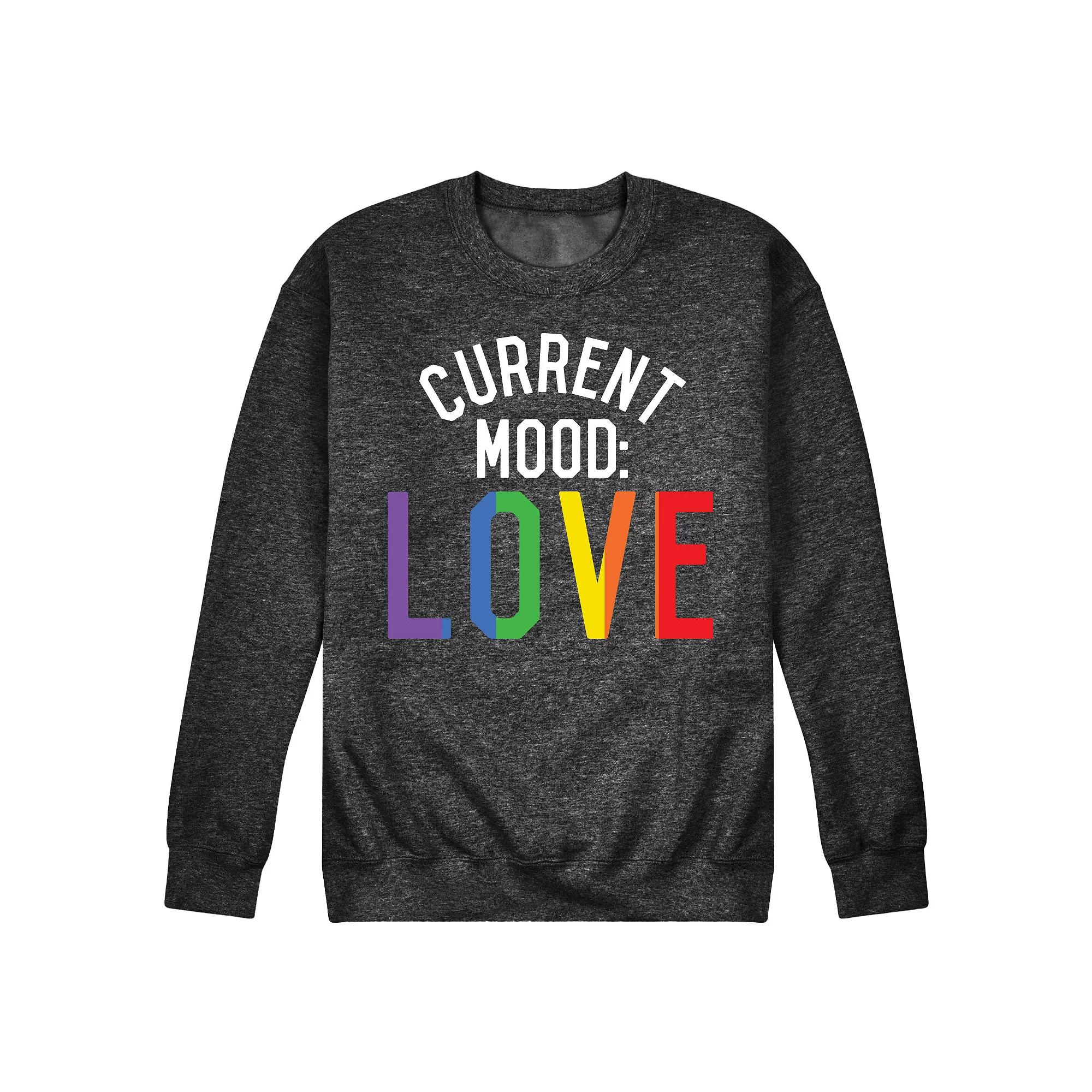 Men's Current Mood Love Fleece Sweatshirt,  Product Image