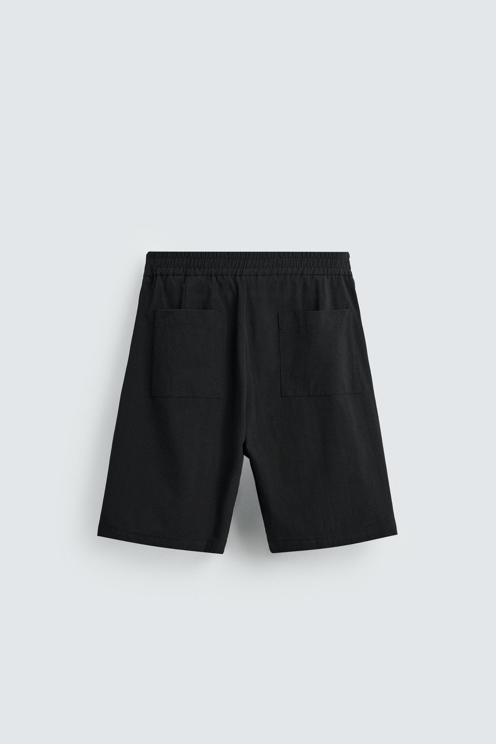 RELAXED FIT COTTON BERMUDA SHORTS Product Image