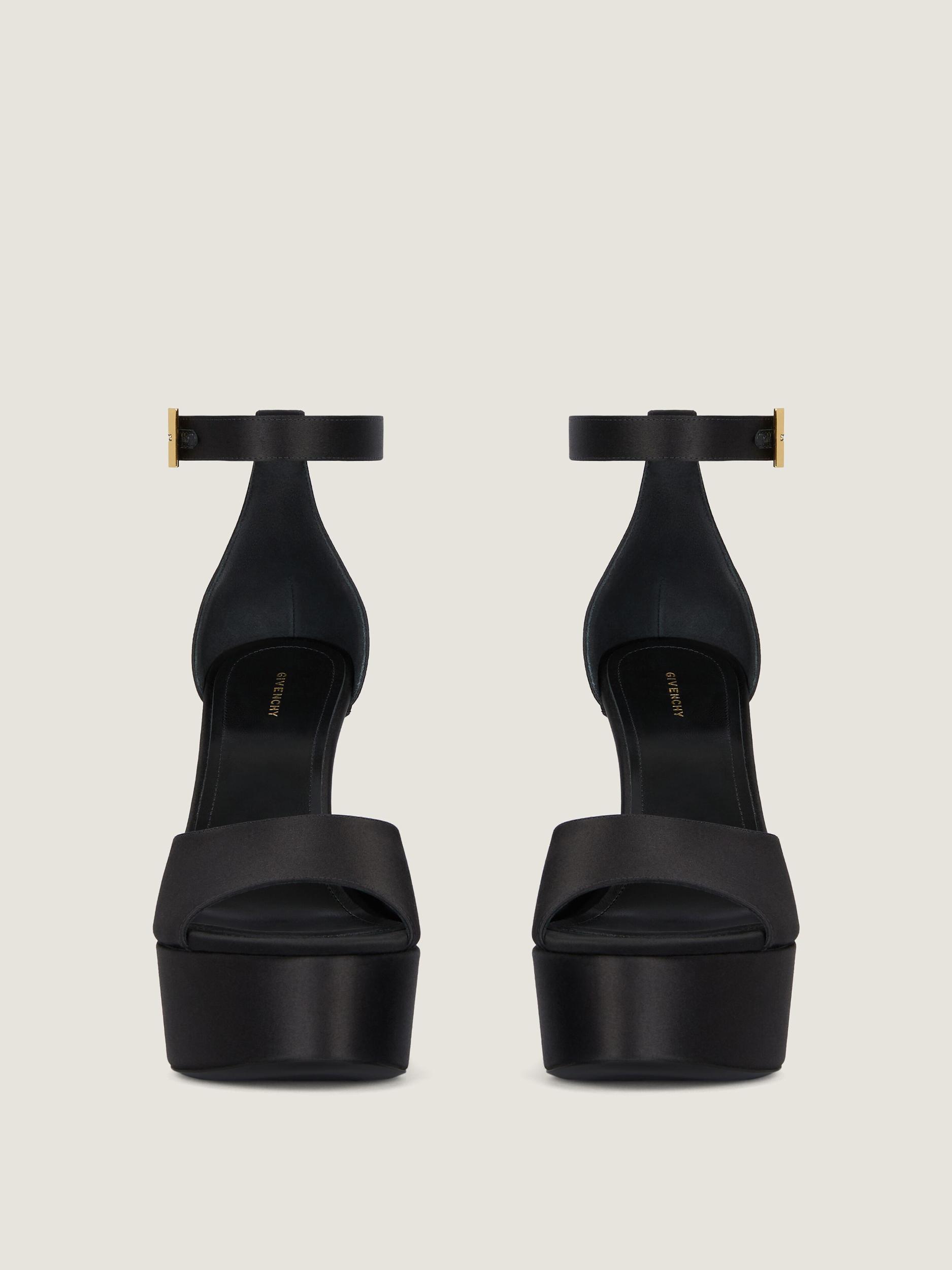 4G Liquid platform sandals in satin Product Image