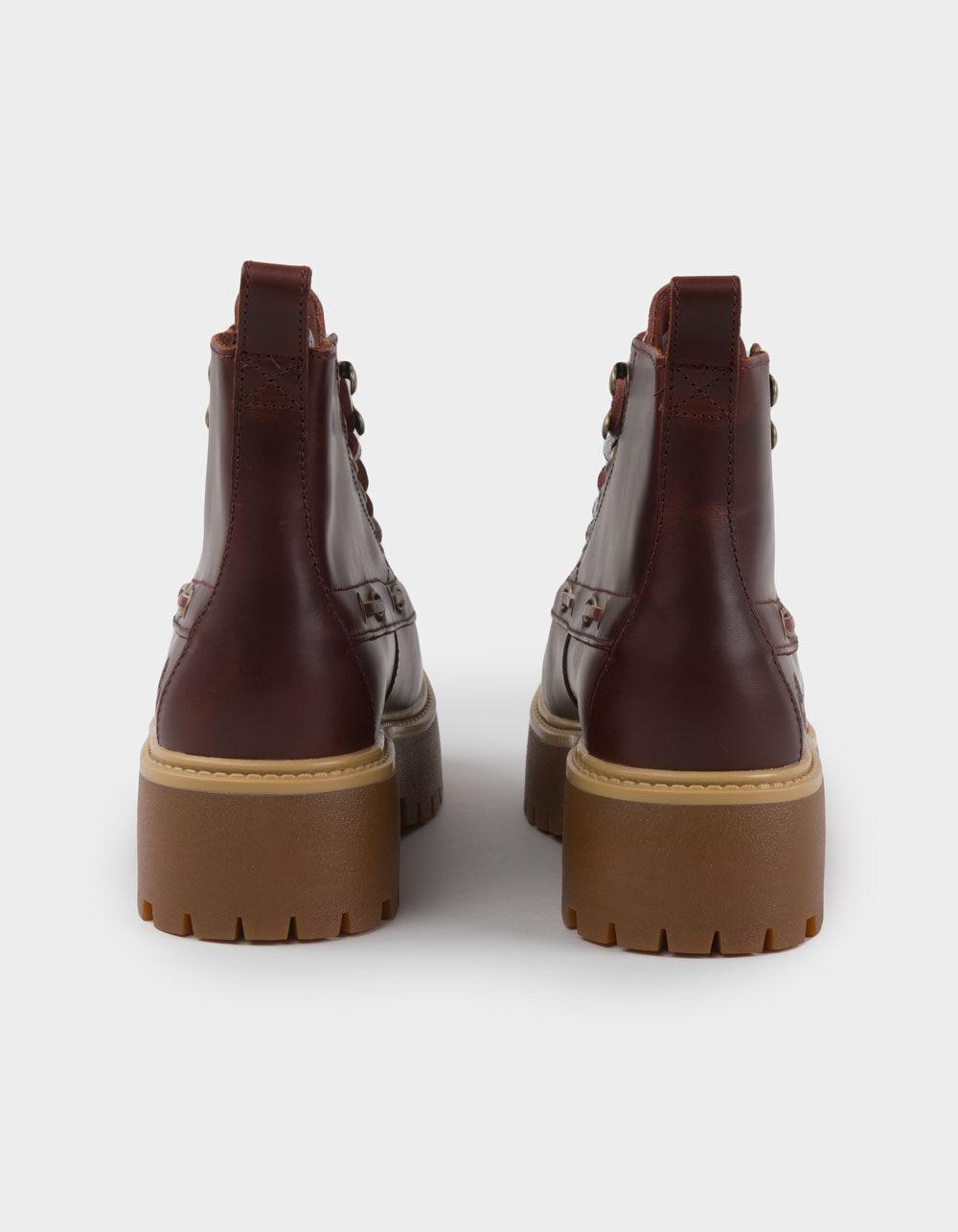 TIMBERLAND Stone Street Womens Platform Boots - WINE Product Image