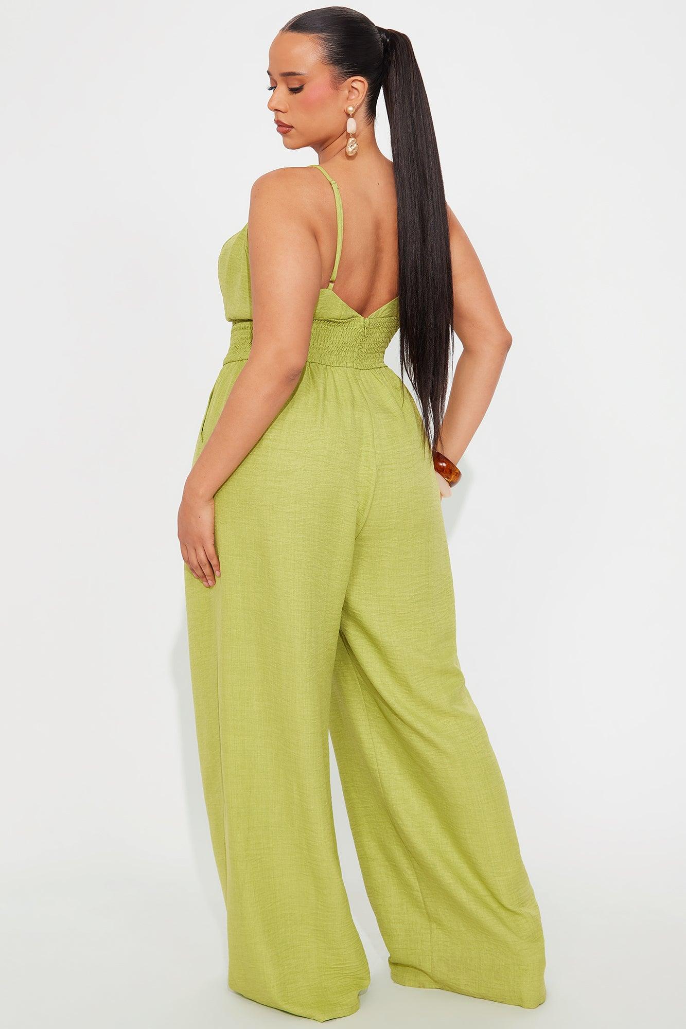 Vacay Mami Jumpsuit - Green Product Image