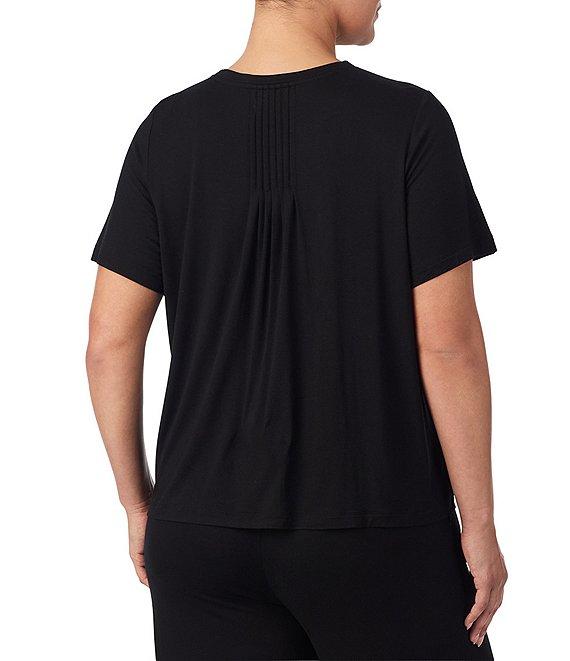 DKNY by Donna Karan Plus Size Short Sleeve Round Neck Jersey Knit Coordinating Lounge Top Product Image