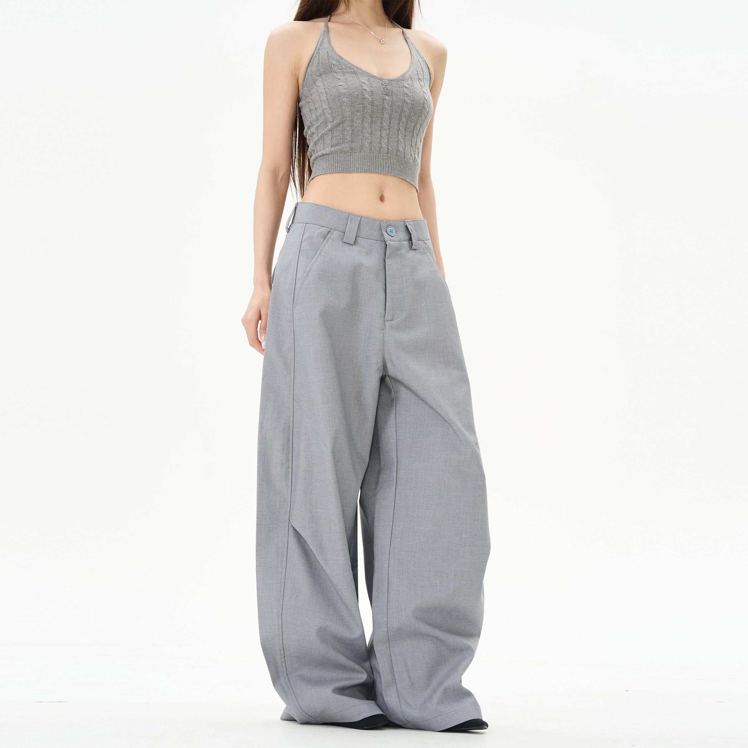 RT No. 12229 STRAIGHT DRAPE PANTS Unisex Product Image