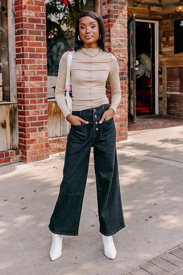 The Adele High Waist Jean In Black Product Image