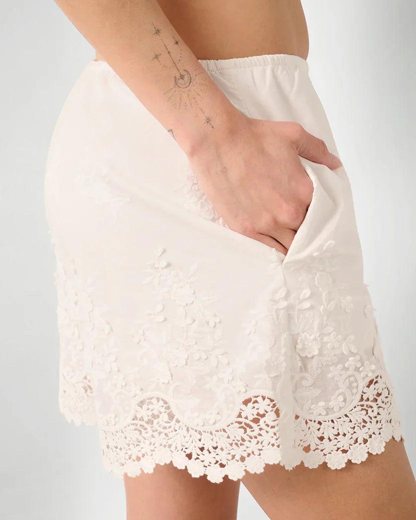 WeWoreWhat | Pull On Short | Ivory Product Image