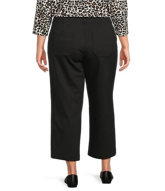 Intro Plus Size Mae Double Knit Relaxed Pull-On Cropped Pants Product Image