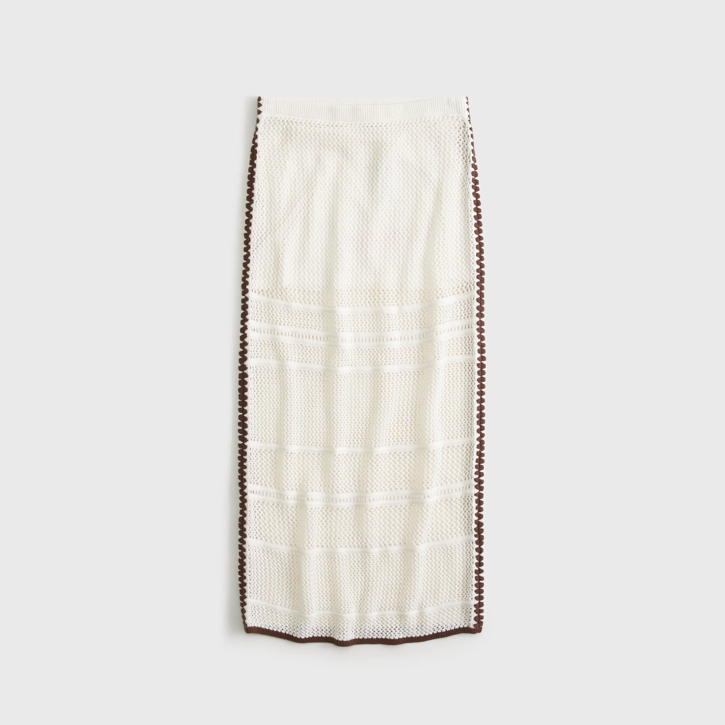 Mid Rise Crochet-Style Maxi Skirt Product Image