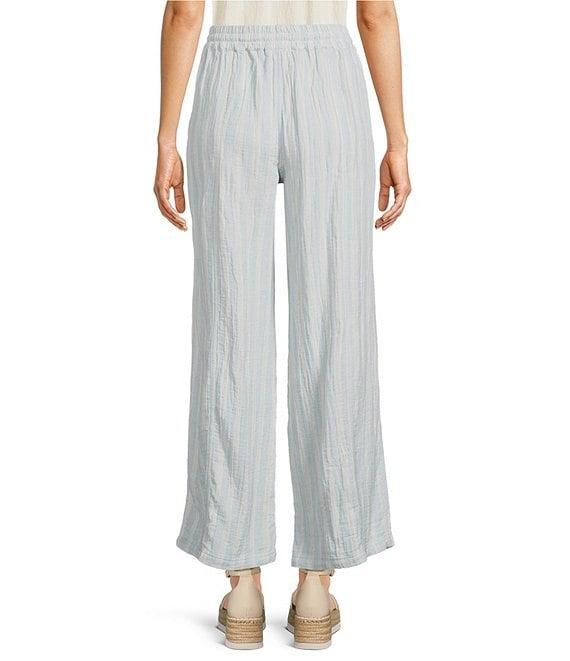Lucky Brand Striped Gauze Wide Leg Pants Product Image