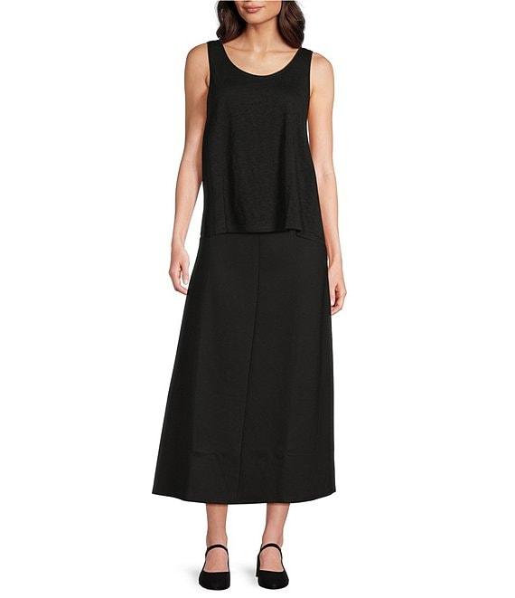 Eileen Fisher Lightweight Ponte A-Line Skirt Product Image