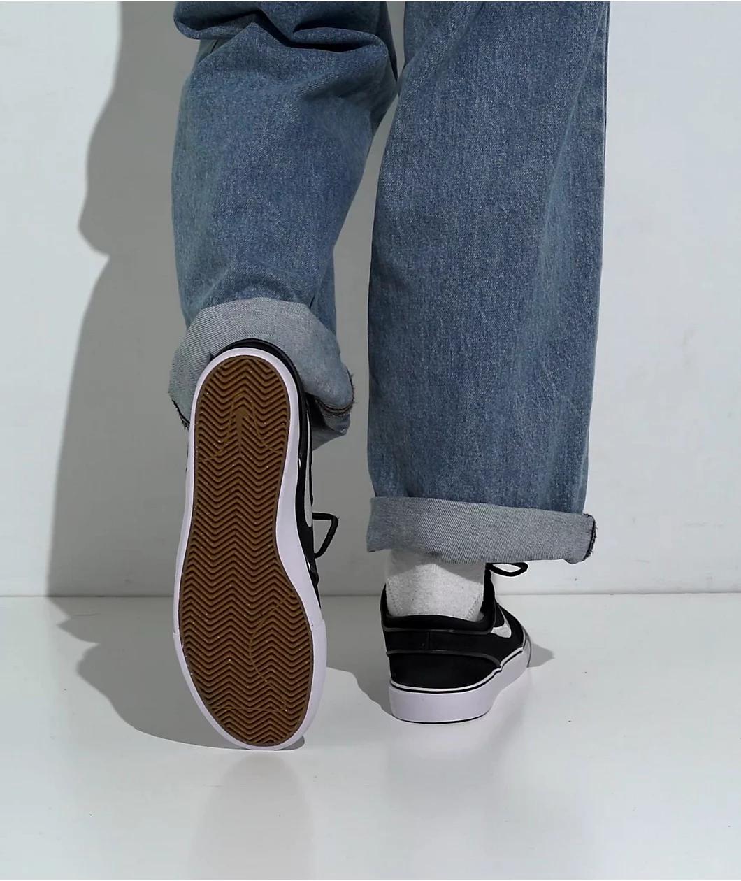 Nike SB Zoom Janoski OG+ Black & White Skate Shoes Product Image