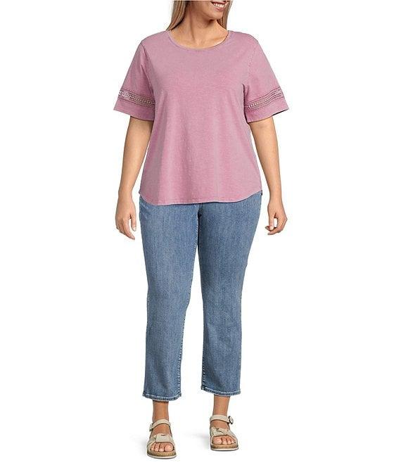 NYDJ Plus Size Straight Leg Ankle Jeans Product Image