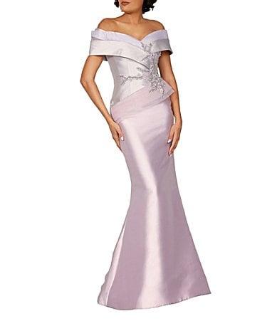 Terani Couture Beaded Off-the-Shoulder Mermaid Gown Product Image