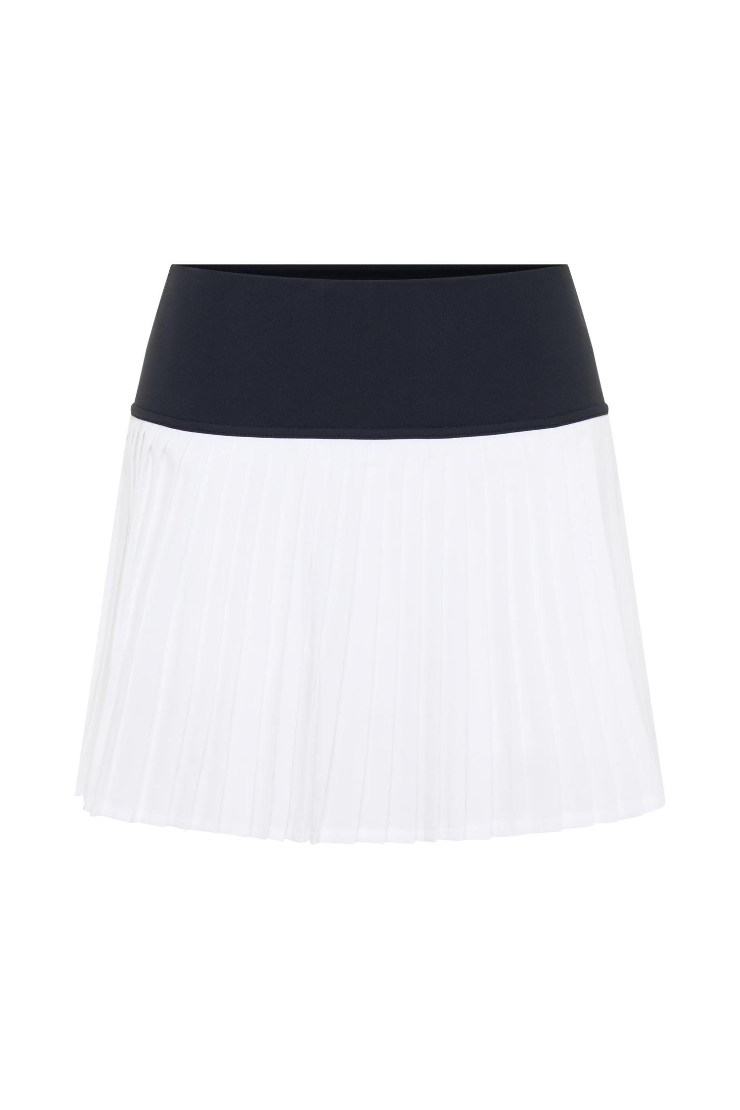 Denver Pleated Active Mini Skirt - Black/White Product Image