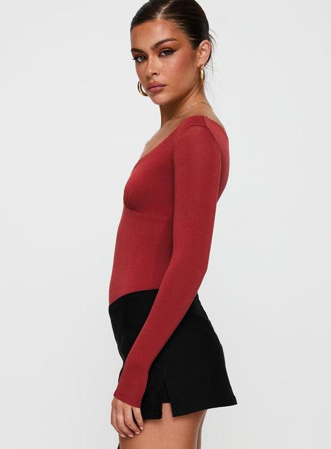 Loveydove Bodysuit Burgundy Product Image
