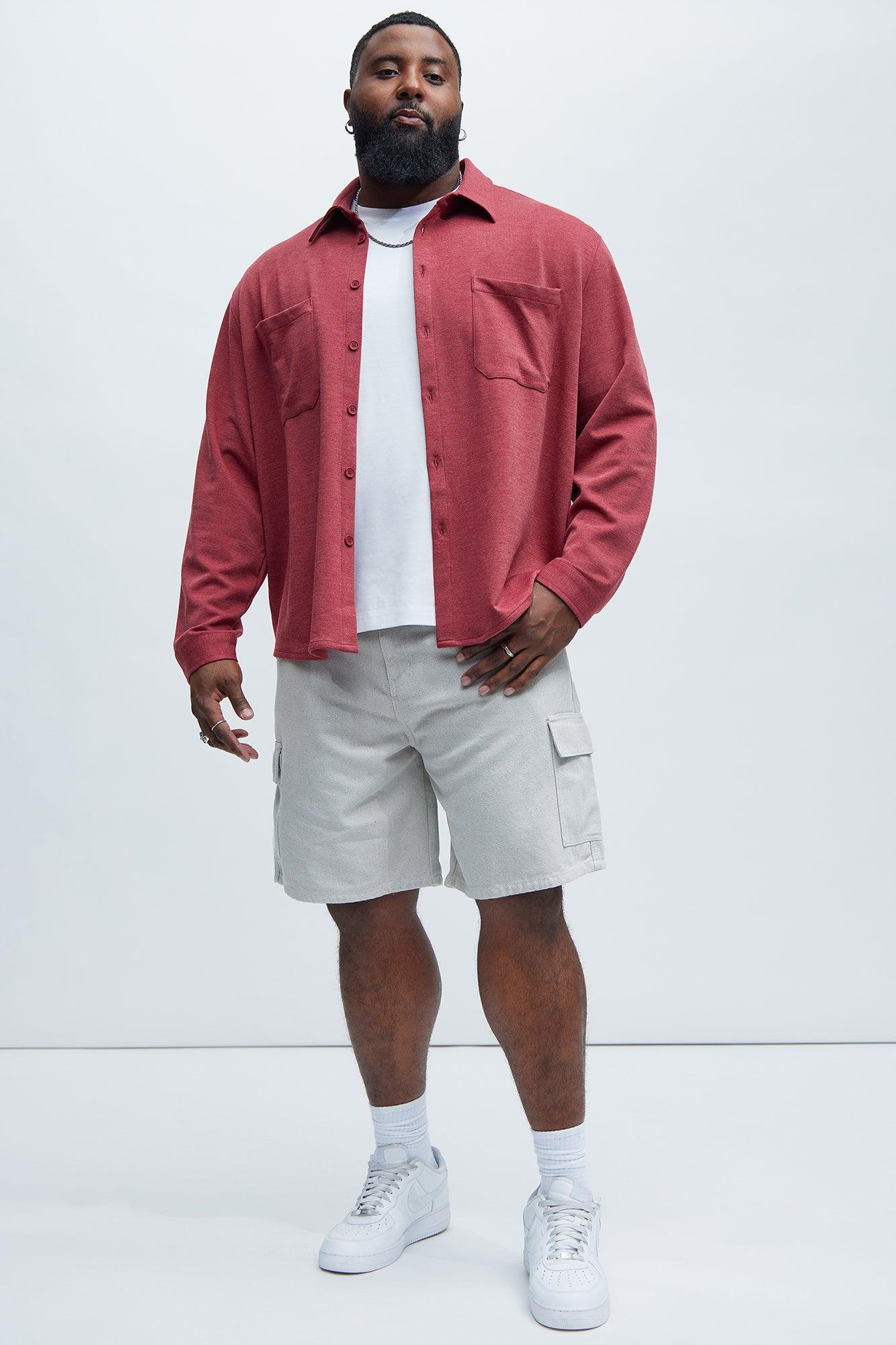 Cary Textured Relaxed Cargo Shorts - Stone Product Image