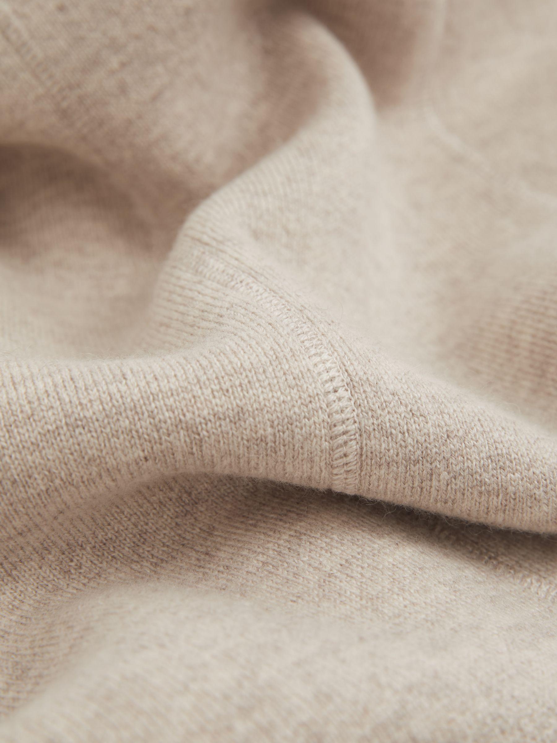 Knitted Mélange Midi Dress With Cashmere in Neutral Product Image