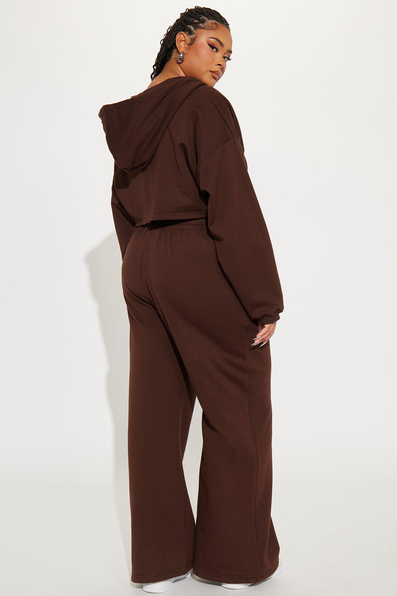 On The Way Sweatpant Set - Chocolate Product Image