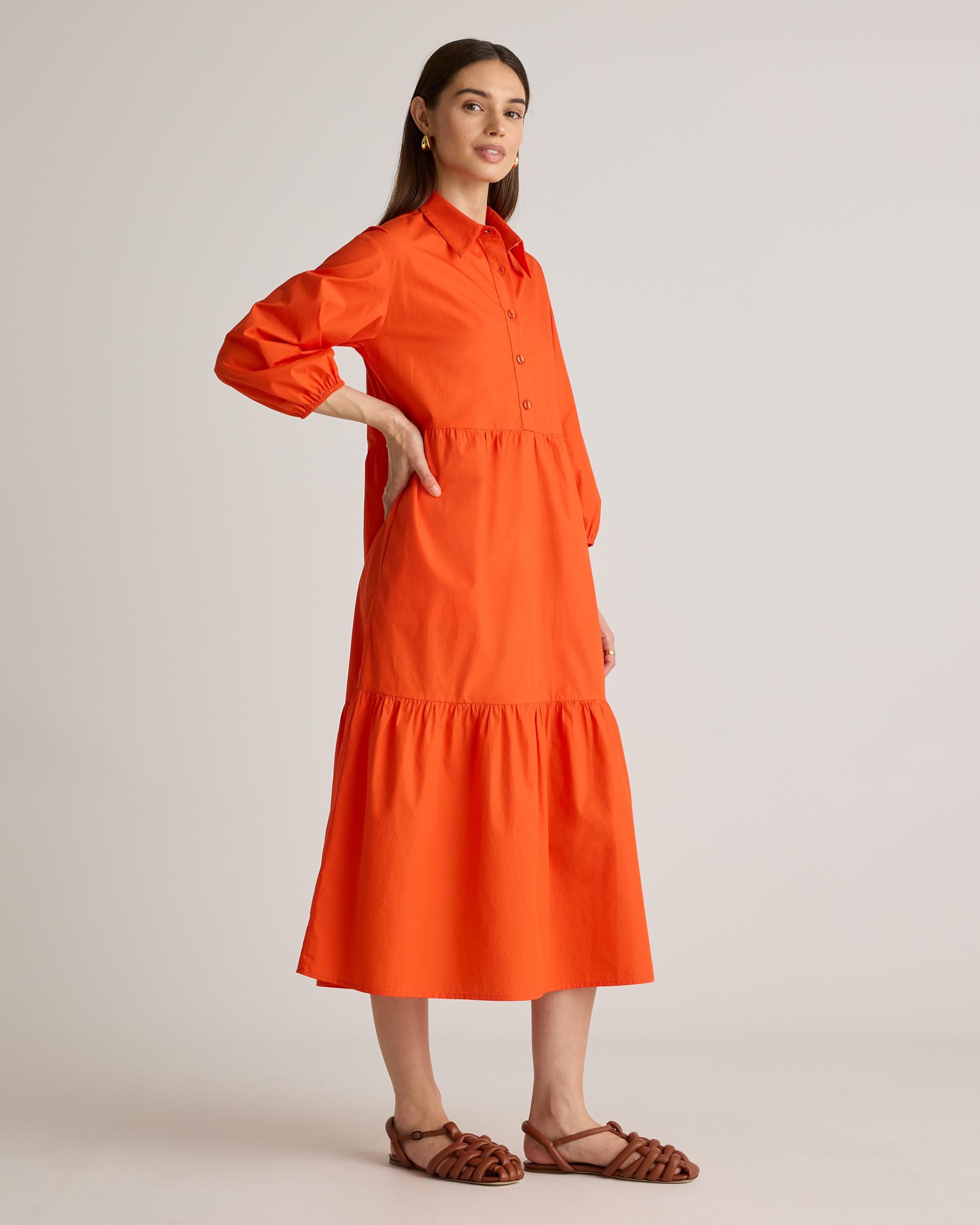 Quince | Women's Poplin Midi Tunic Dress Organic Cotton Product Image