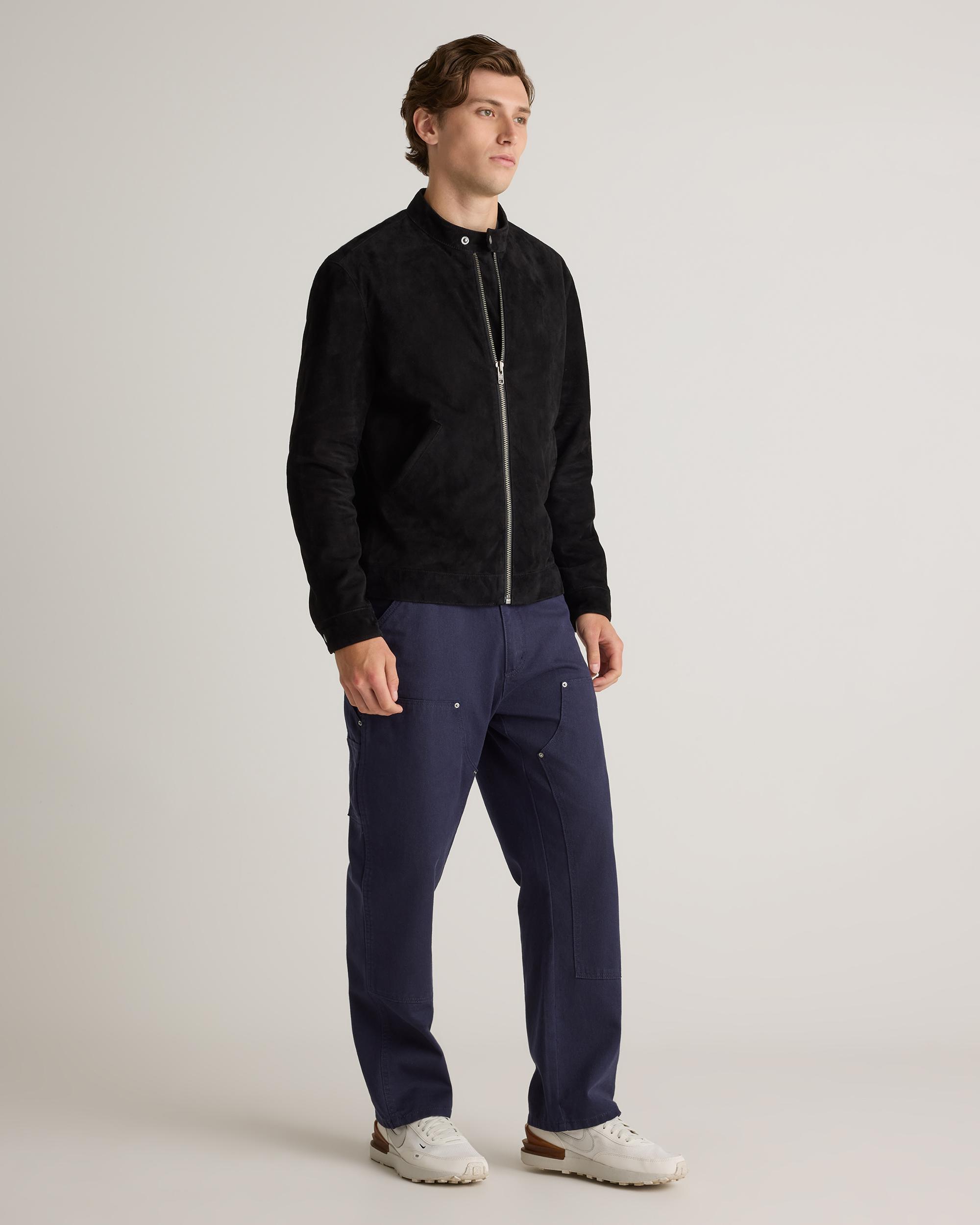 Quince | Men's 100% Suede Café Racer Jacket Leather Product Image