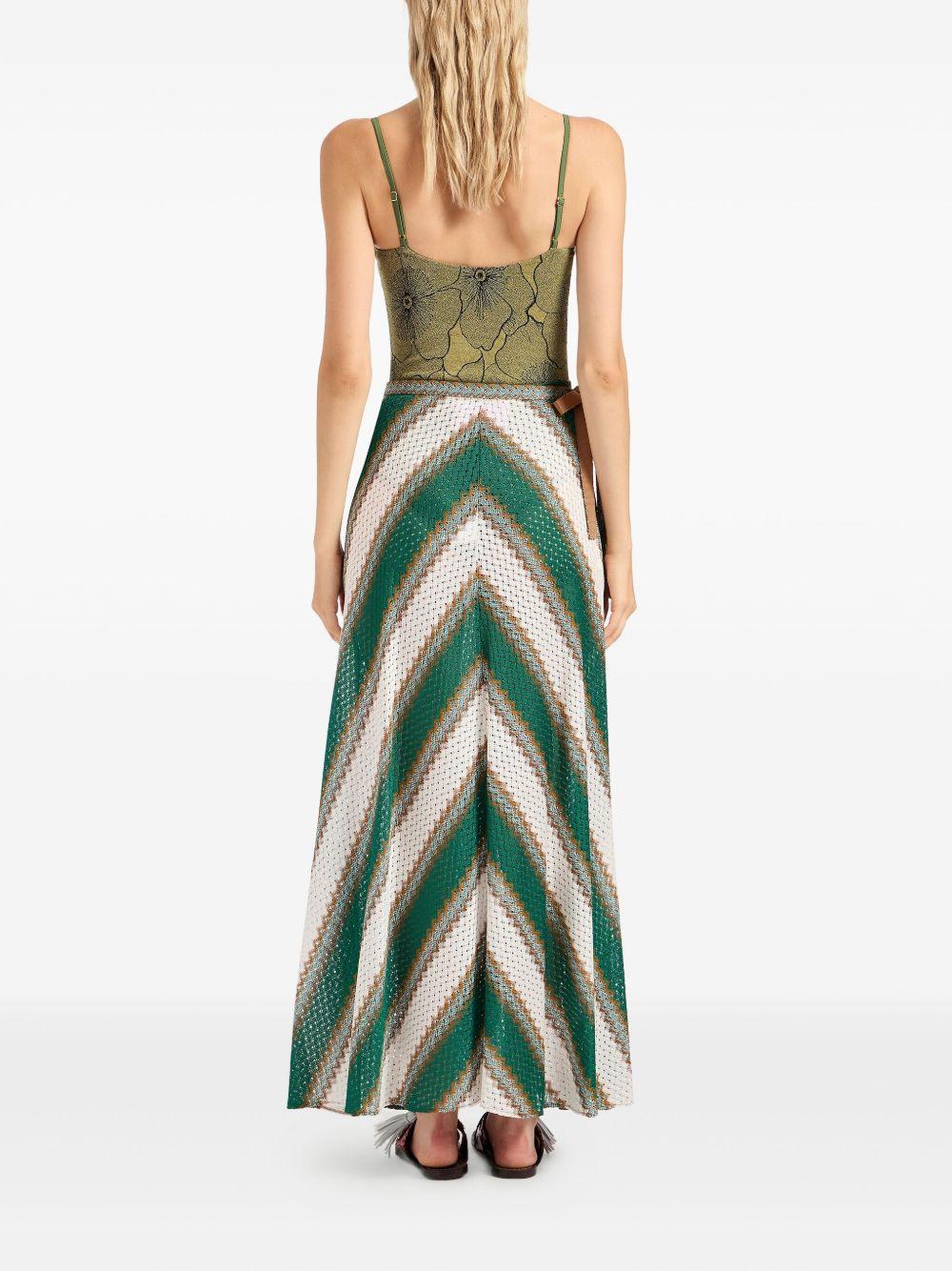 diagonal-stripe maxi skirt Product Image