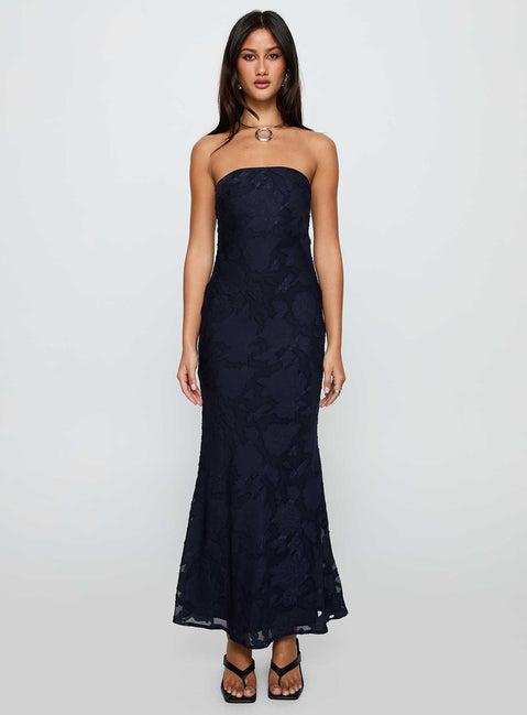 Haley Maxi Dress Navy Product Image