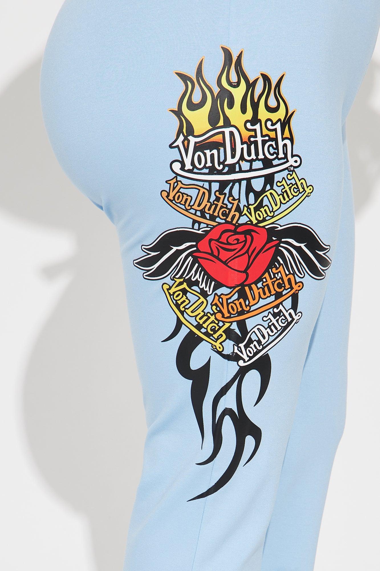Von Dutch Fiery Heart Flared Pant - Blue/combo Product Image