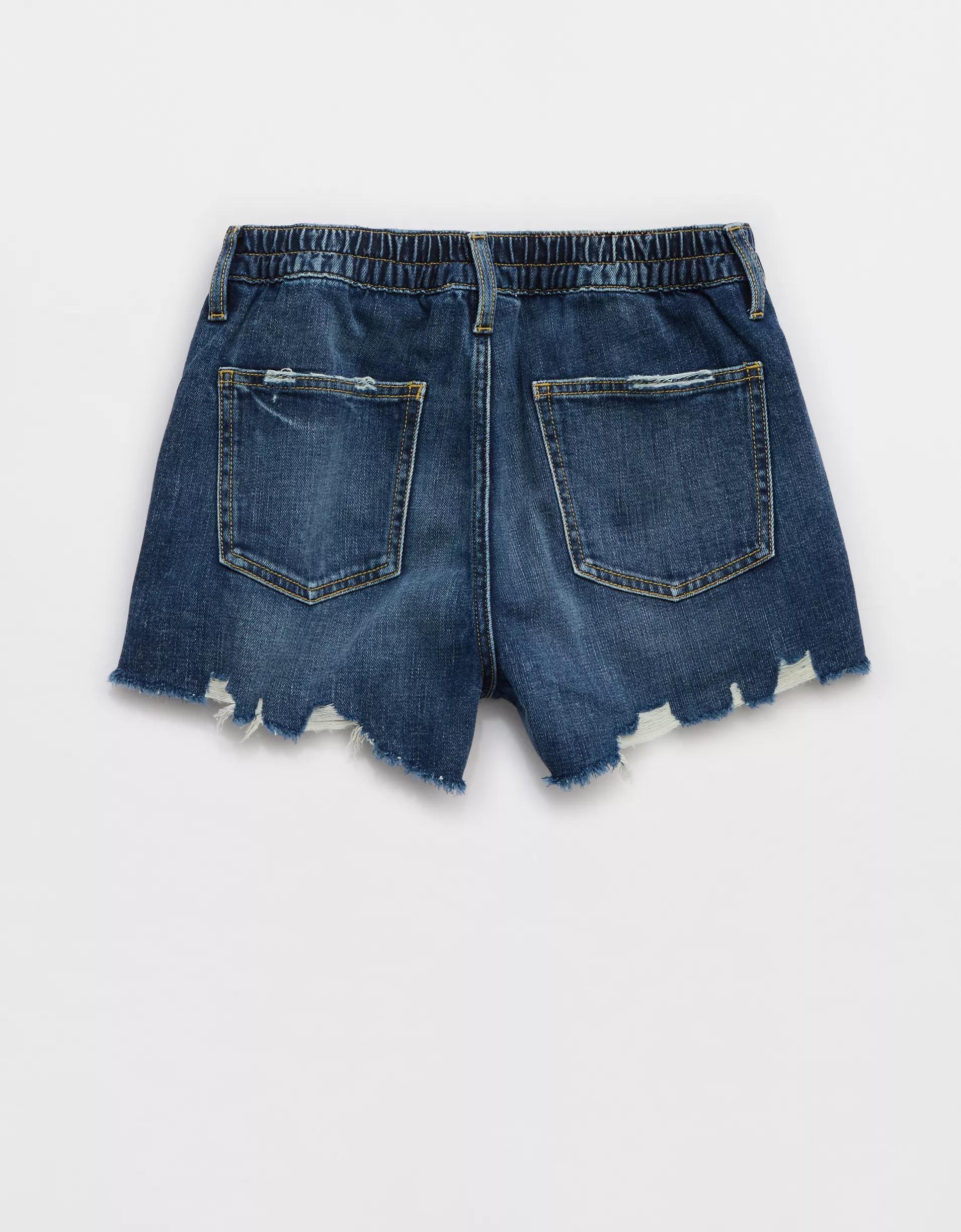 Aerie Daydream Distressed Denim Short Product Image