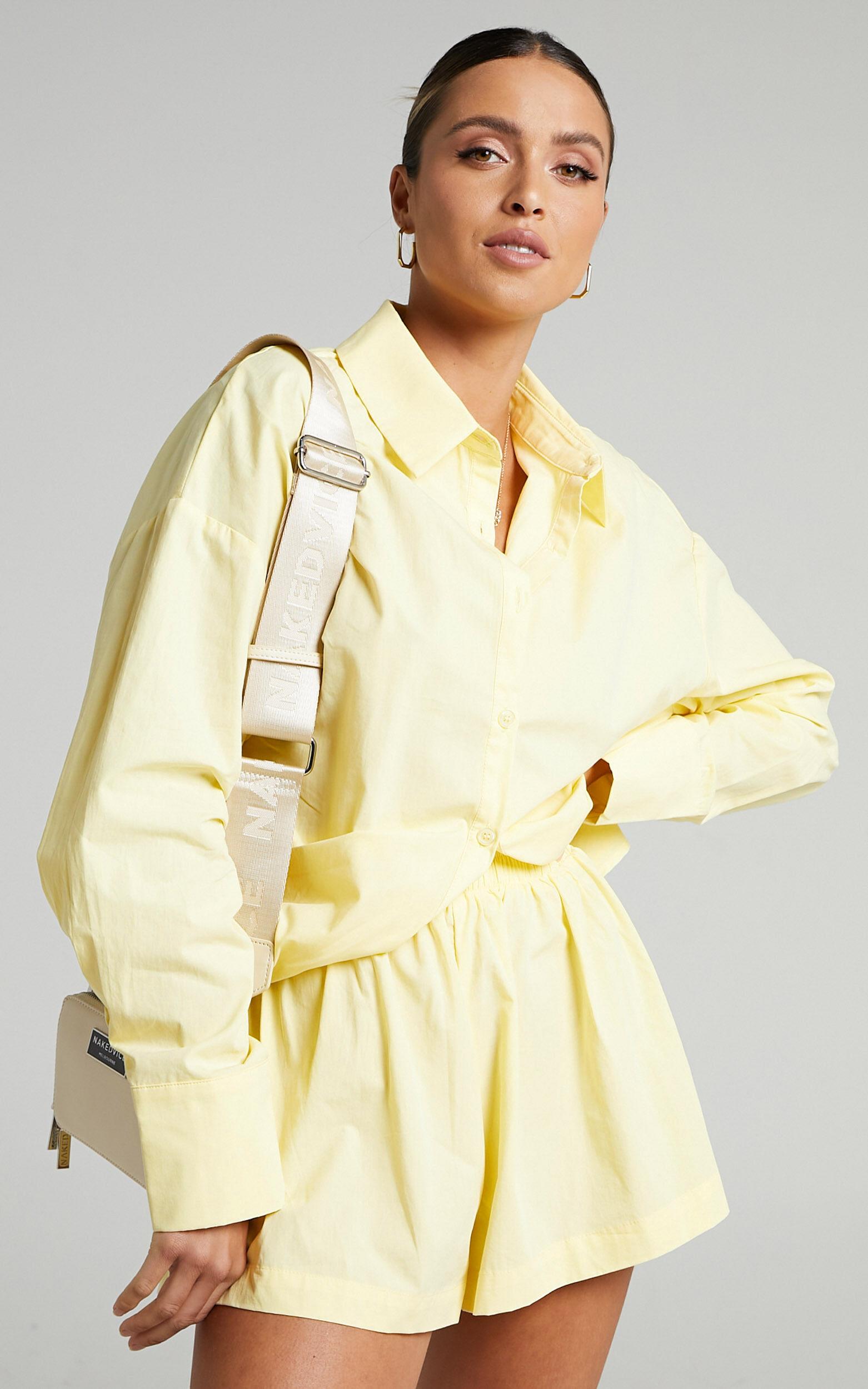 Terah Shirt - Button Up Shirt in Butter Yellow Product Image