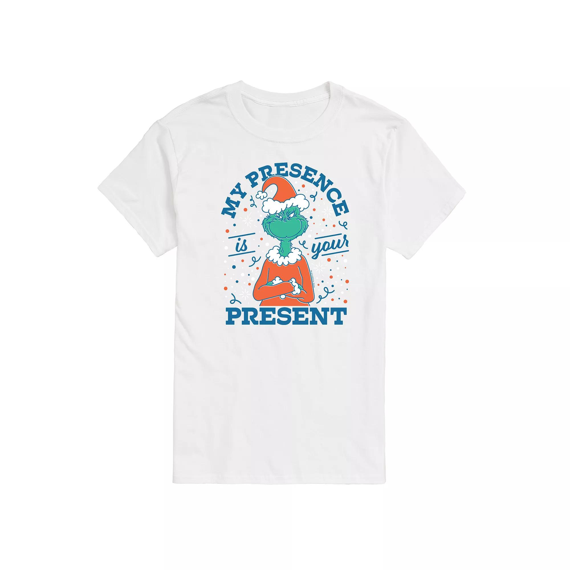 Men's Dr. Seuss The Grinch My Presence Is Your Present Graphic Tee,  Product Image