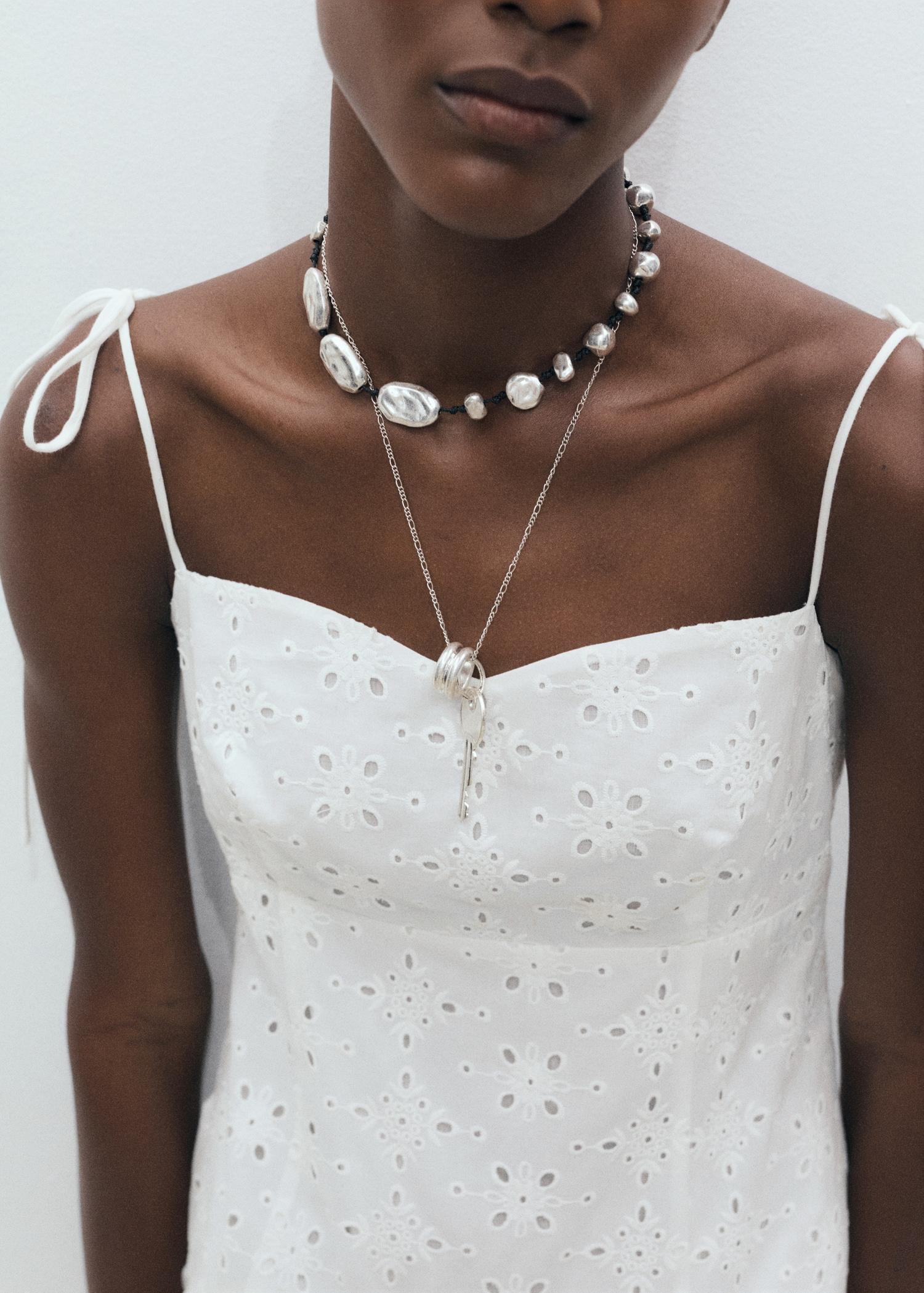 Die-cut midi-dress - Women | MANGO USA Product Image