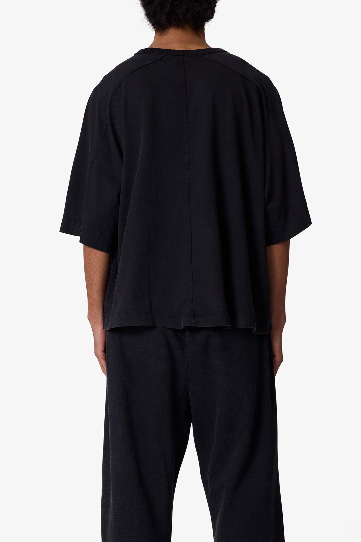 Paneled Hidden Pocket Tee - Washed Black Product Image