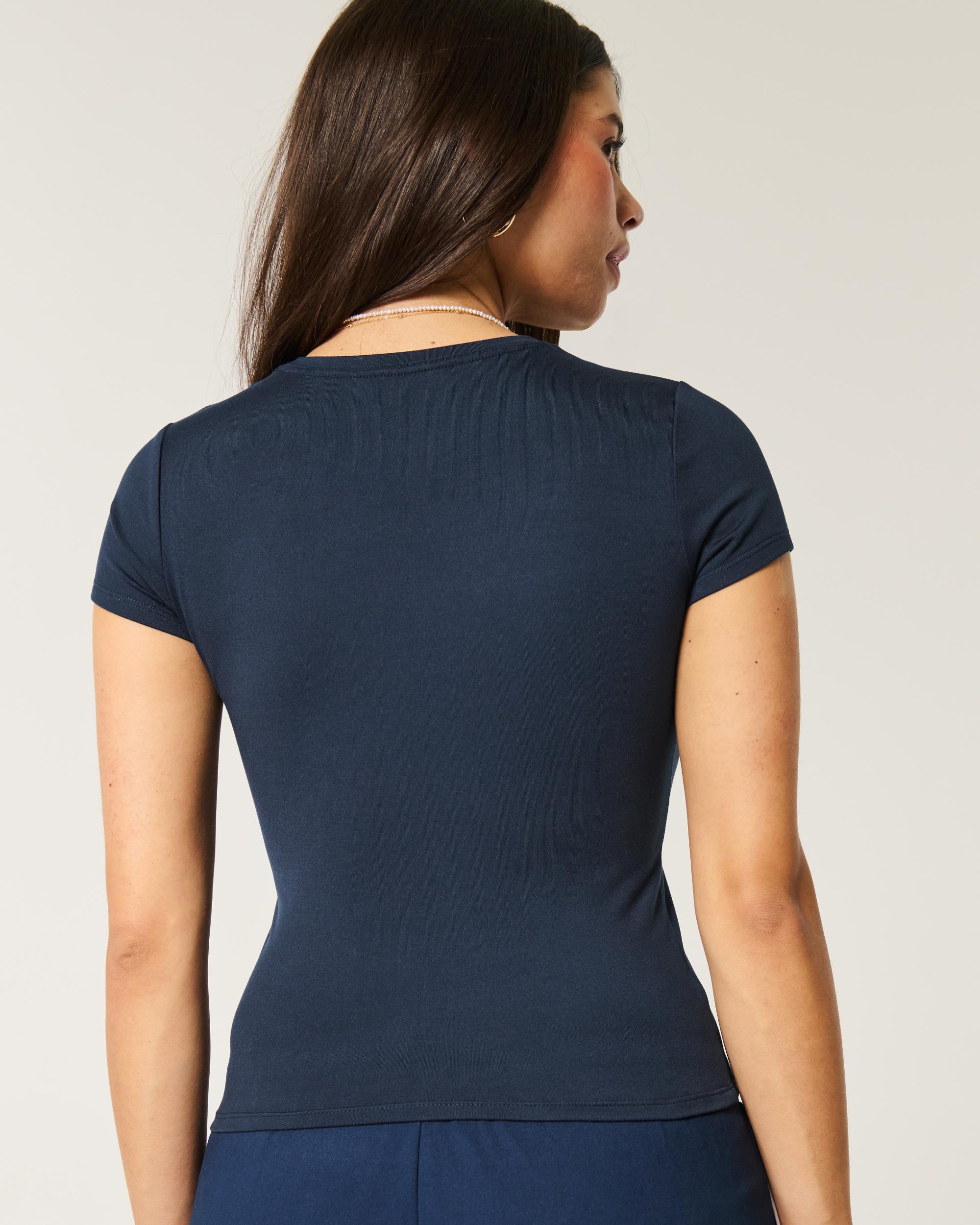 Soft Stretch Seamless Fabric Longline Baby Tee Product Image