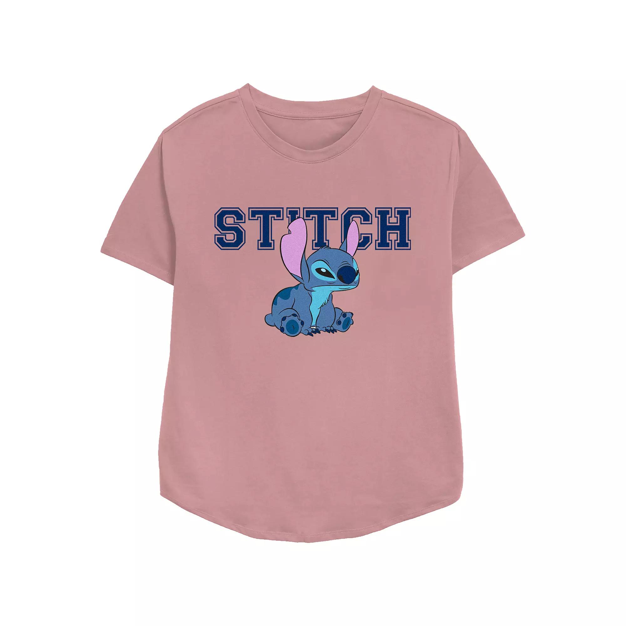 Disney's Lilo & Stitch Angry Sitting Stitch Relaxed Fit Women's Graphic Tee, Girl's,  Product Image