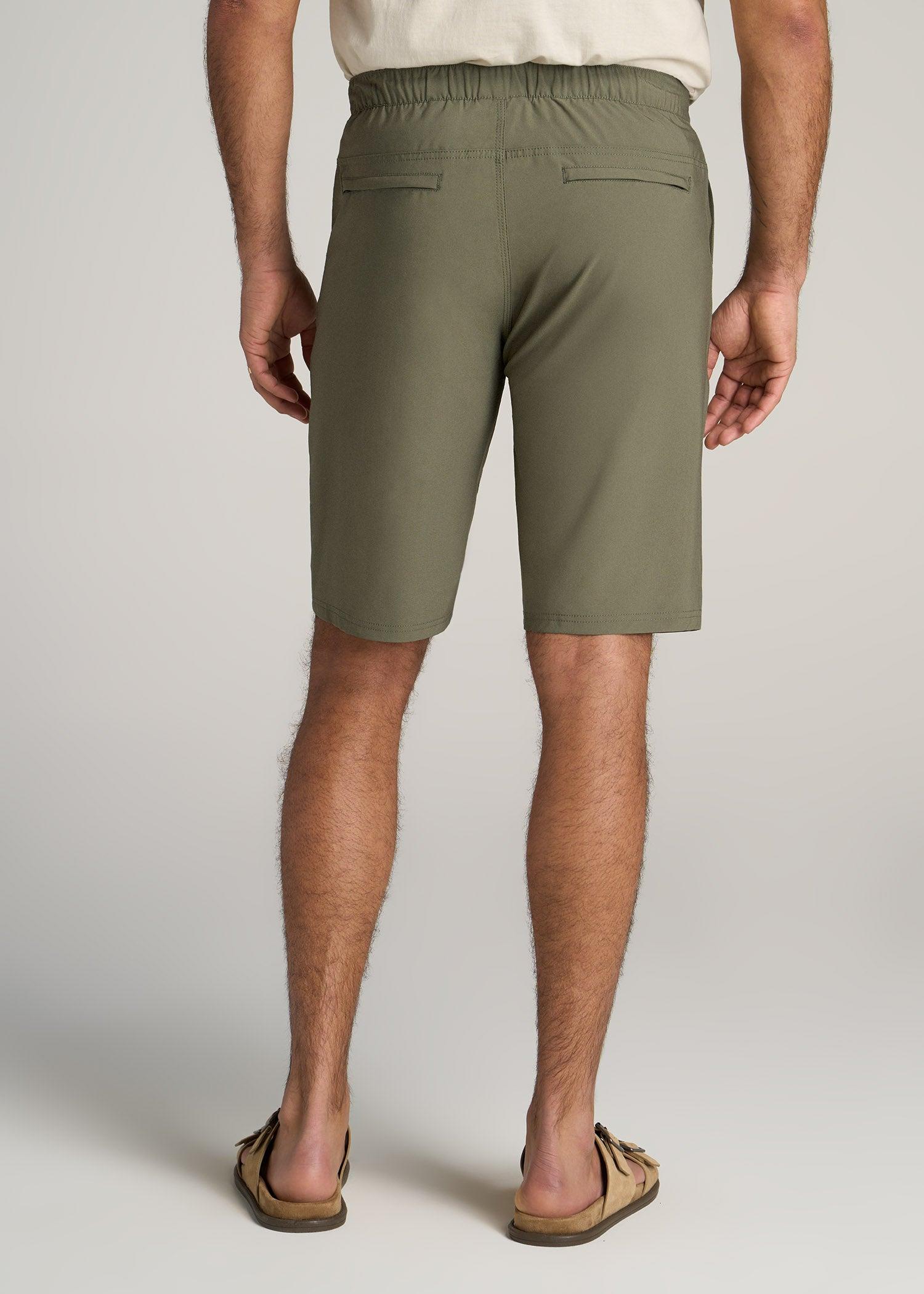 Hybrid Shorts for Tall Men in Olive Product Image