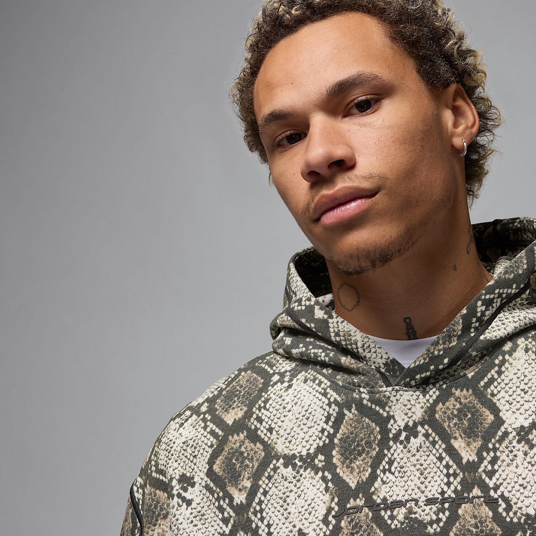 Mens Jordan Sport Hoop Fleece Dri-FIT Printed Pullover Hoodie | HF9894-133 Product Image