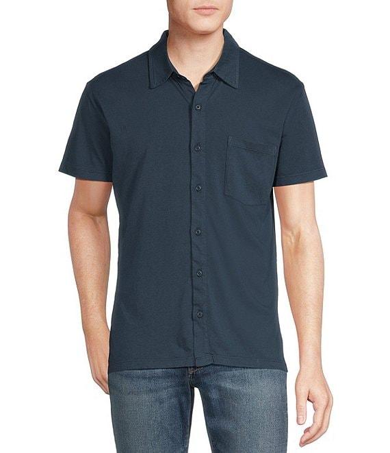 Cremieux Premium Denim Solid Charaix Coat Front Knit Shirt Product Image