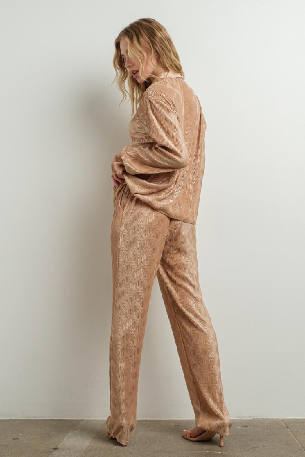 Satin Plisse Pant Product Image