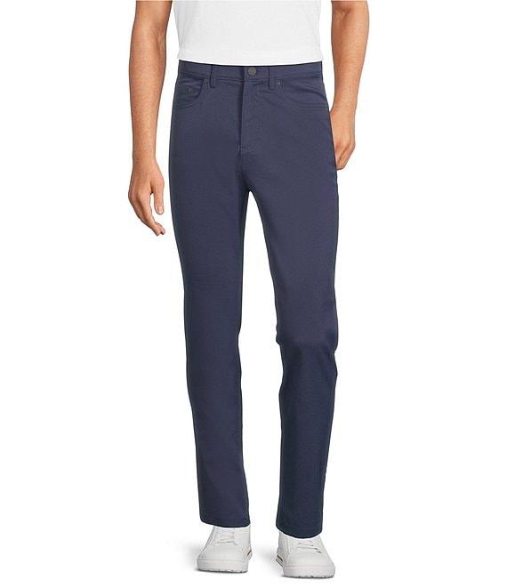 Rowm Rec + Relax Performance Flat Front Solid 4-Way Stretch 5-Pocket Pants Product Image