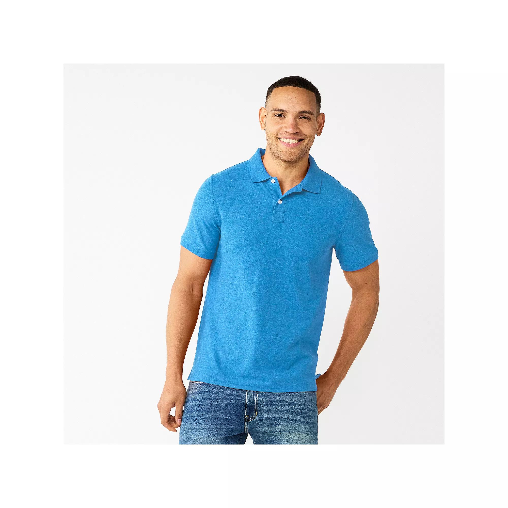 Mens Sonoma Goods For Life Short Sleeve Relaxed Fit Pique Polo Product Image