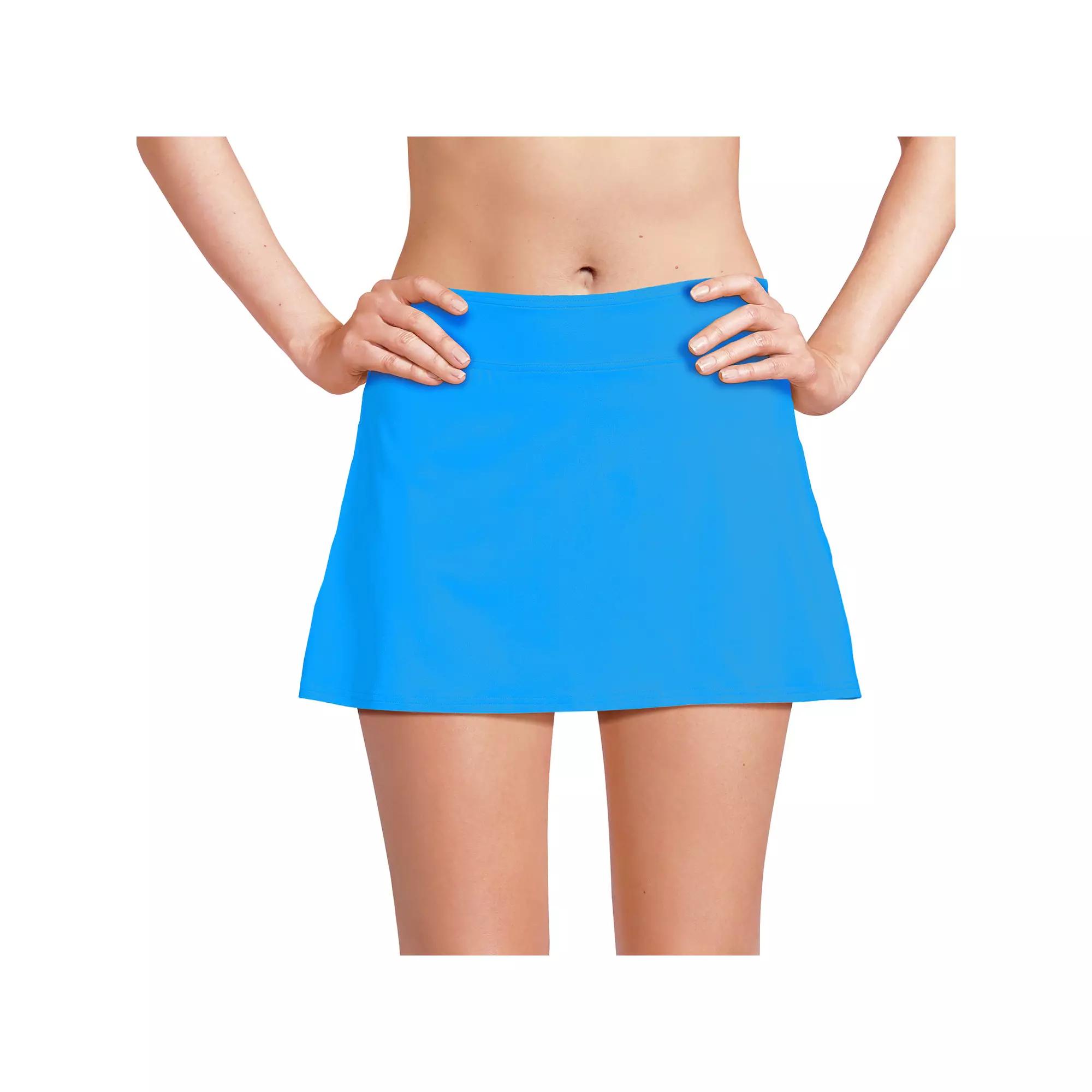 Women's Lands' End Chlorine Resistant Tummy Control Swim Skirt, Size: 2, Freshwater Blue Product Image