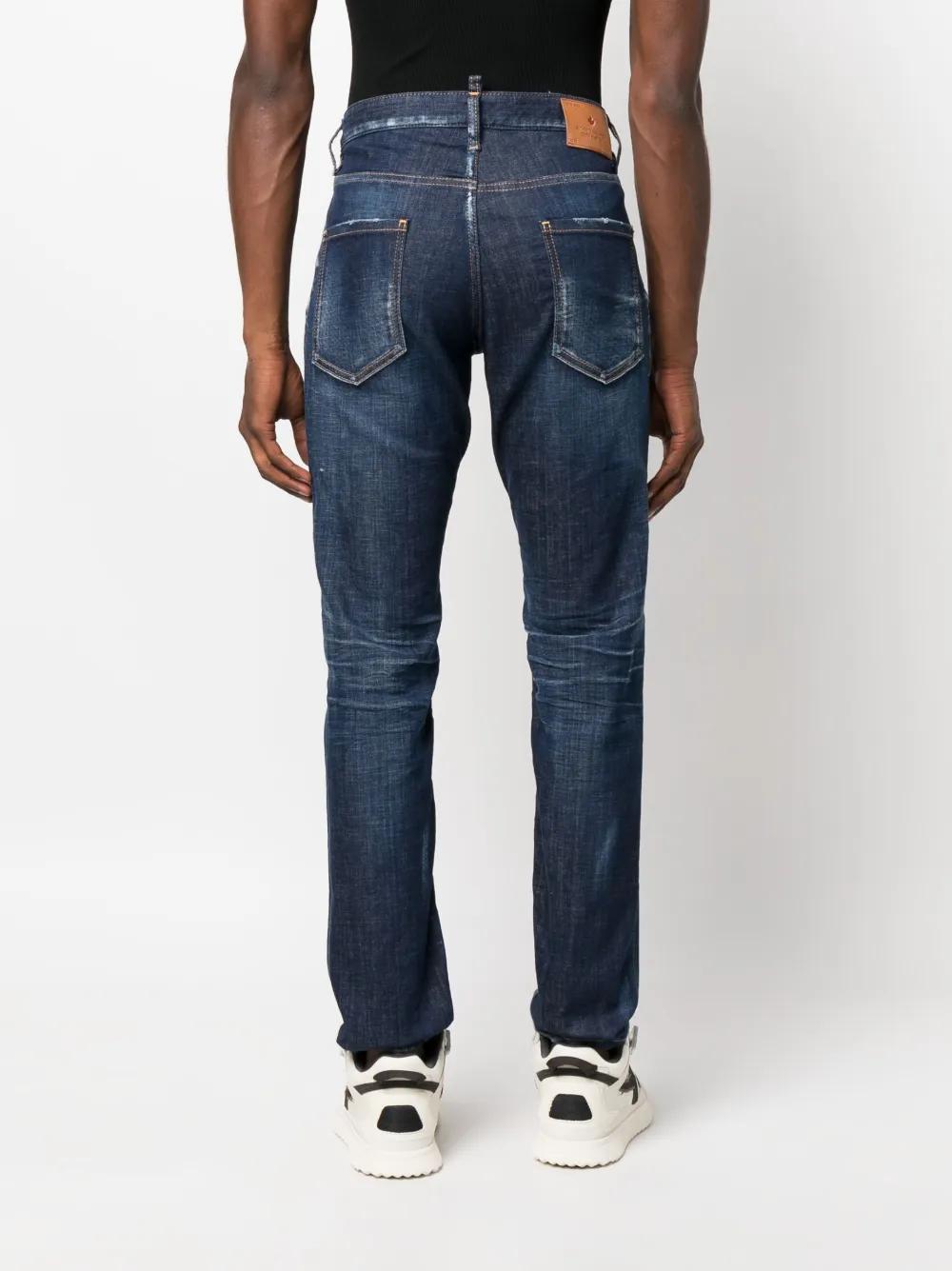 slim-cut stretch-cotton jeans Product Image