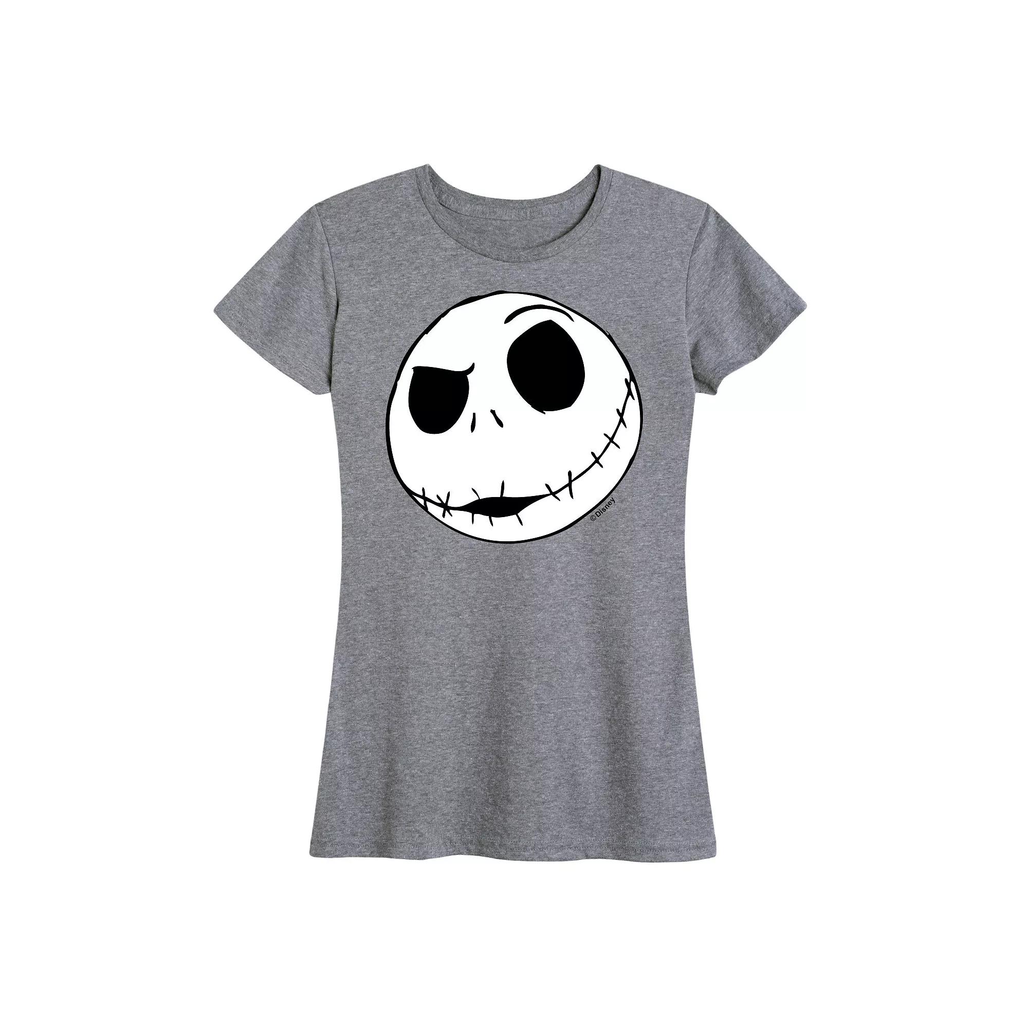 Disney's Nightmare Before Christmas Women's Jack Face Graphic Tee, Girl's,  Product Image
