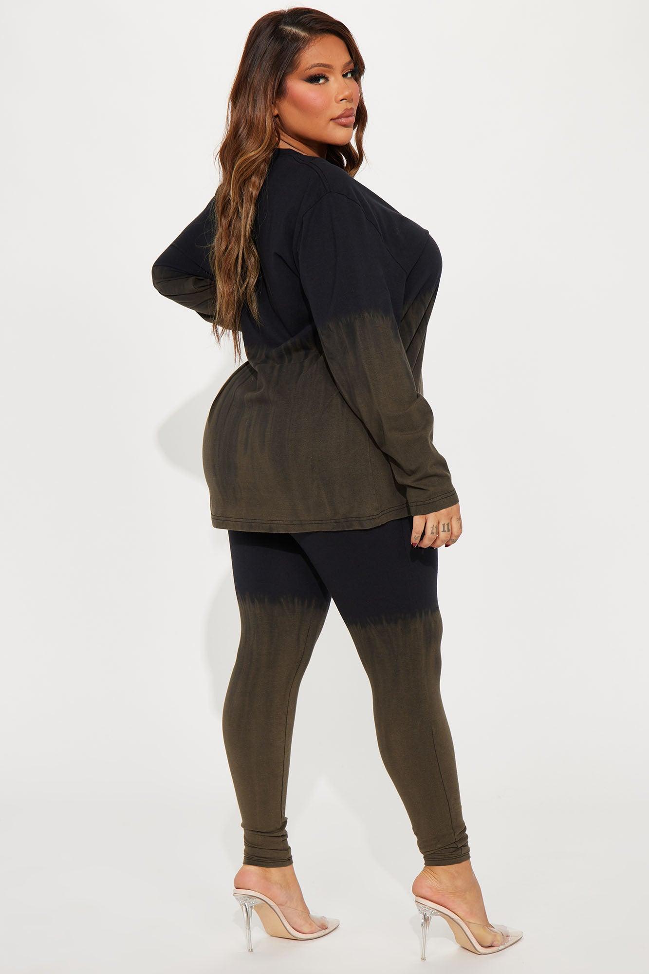 All About It Long Sleeve Legging Set - Black/combo Product Image